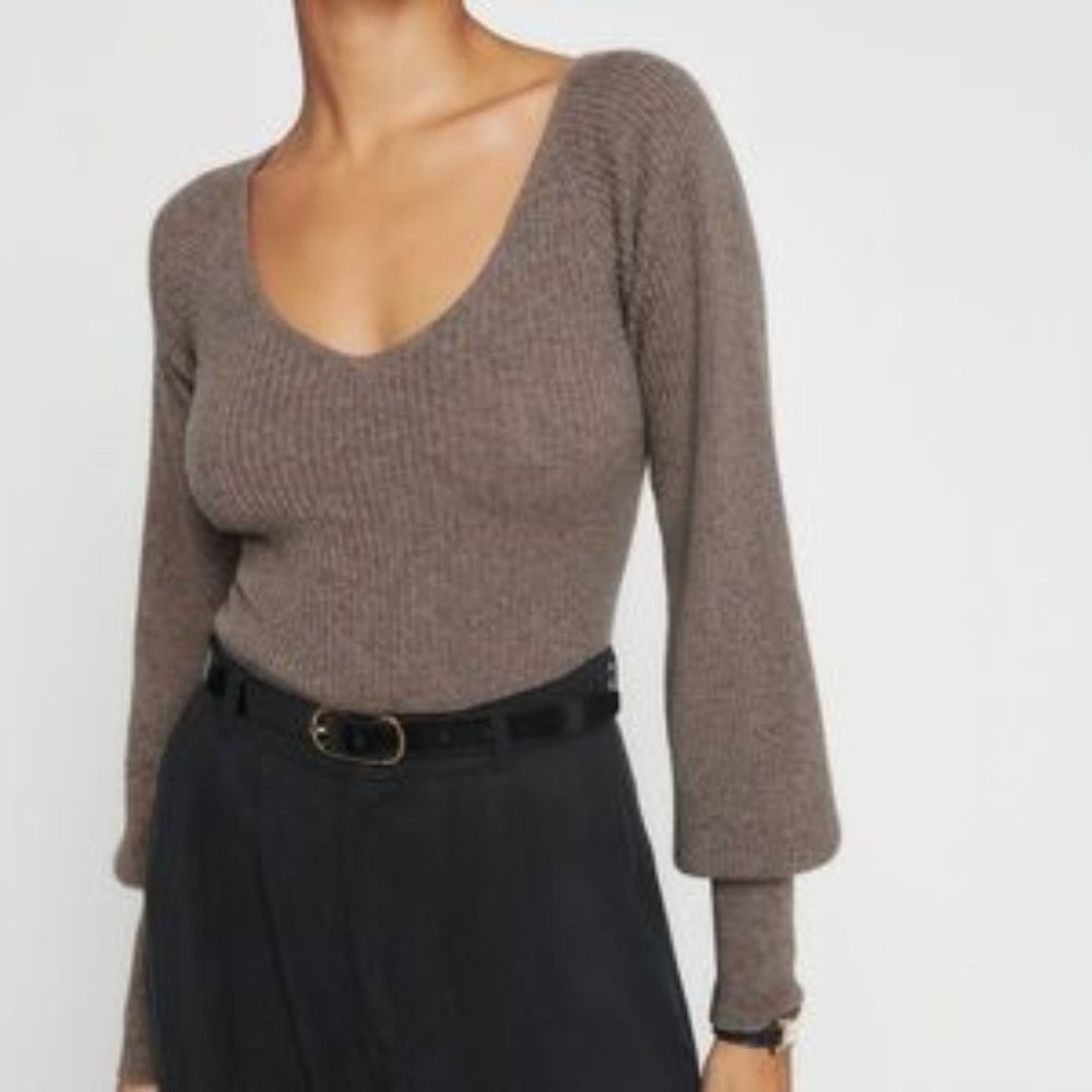 Reformation Hart Sweater XS Dark Grey